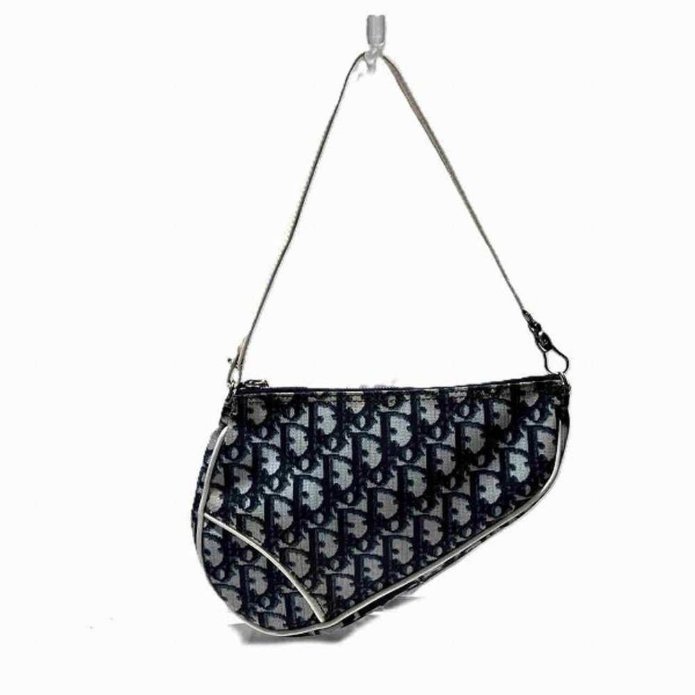 Dior Blue and White Saddle Bag
